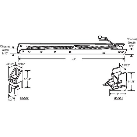 23in Window Channel Balance